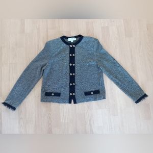St.John Collection By Marie Gray Knit Size 12 Jacket Front Zip